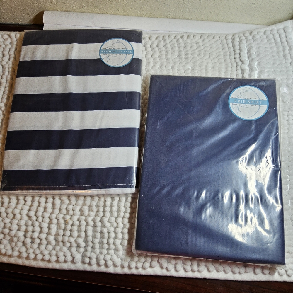 Stork & Style Crib Skirt and Window Valance